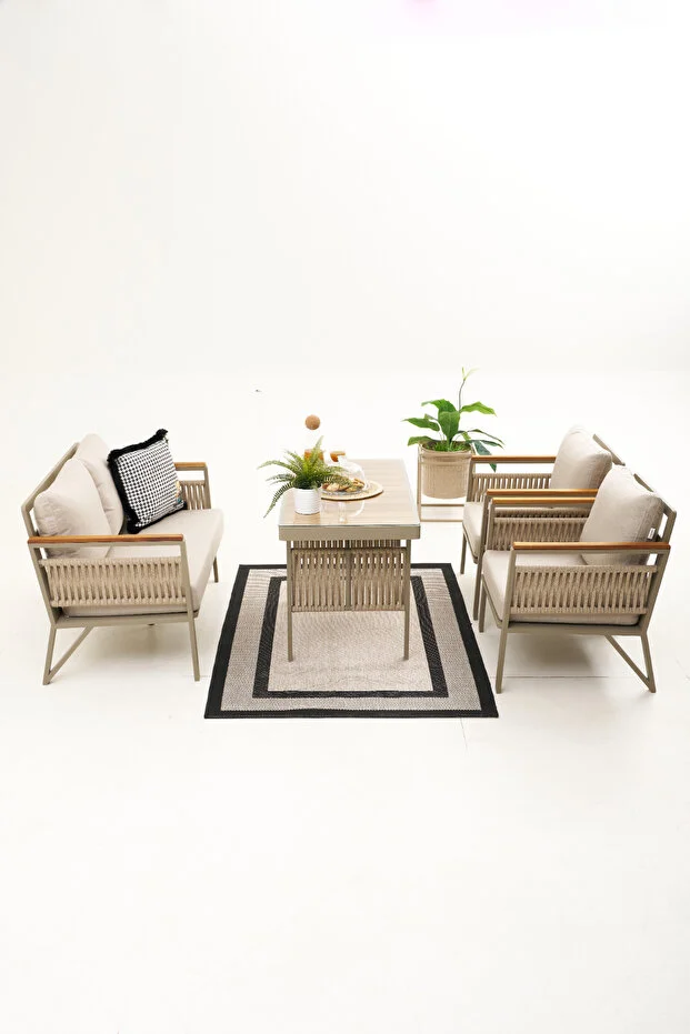 FLORES BAHÇE BALKON TAKIMI 2+1+1+MASA